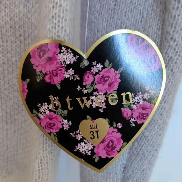 btween Cream Sweater with Pink and Purple Pattern - Picture 3 of 10